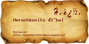 Herschkovits Ábel névjegykártya