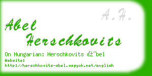 abel herschkovits business card